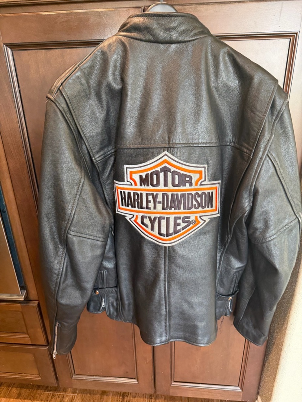 Unik Black leather Harley Davidson Jacket size 44